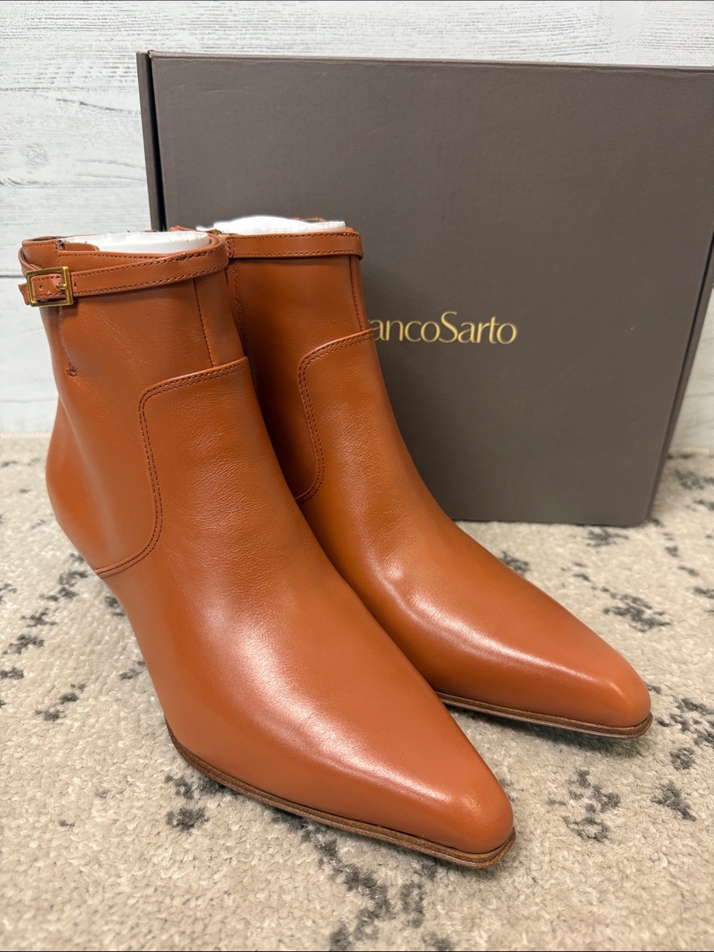 NWT Woman’s Franco Sarto Amber Snip Toe Ankle Boots - Picture 7 of 11